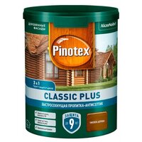 Пропитка PINOTEX CLASSIC Plus RU Тиковое дерево 0,9л NEW