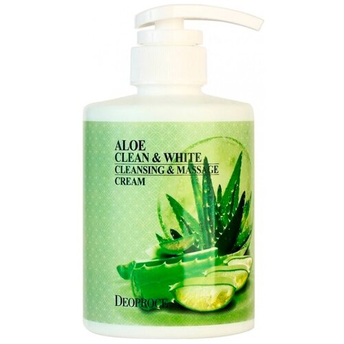 Крем для тела массажный очищающий с алоэ Deoproce Aloe Clean & White Cleansing & Massage Cream 430ml