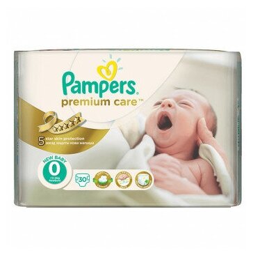 Подгузники Pampers Premium Care 0-2,5 кг, 0 размер, 30 шт. - фото №11