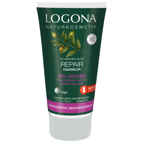 фото Logona jojoba repair hair treatment крем восстанавливающий для волос с маслом жожоба, 150 мл