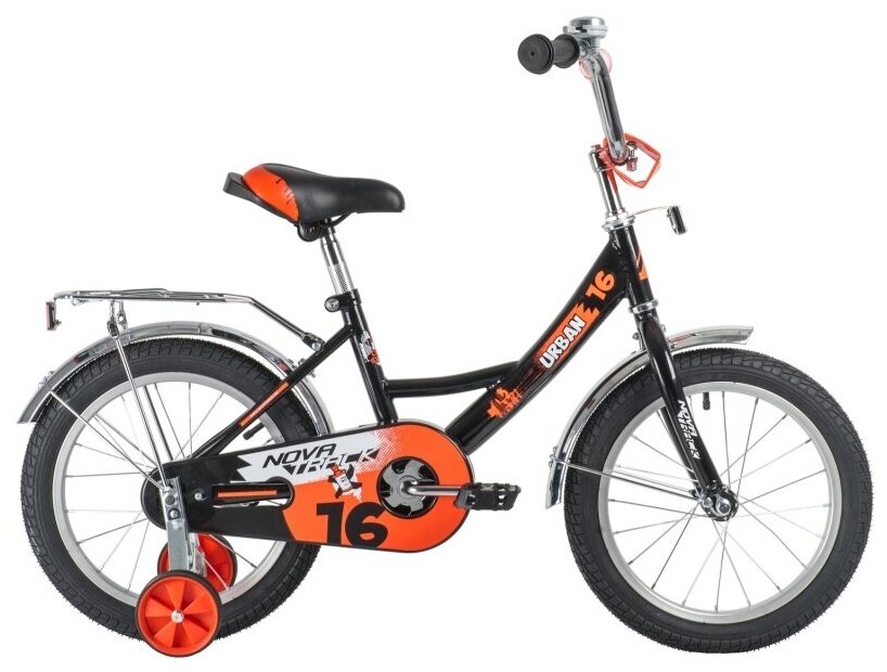 Детский велосипед Novatrack Urban 16 (2020) черный (требует финальной сборки)