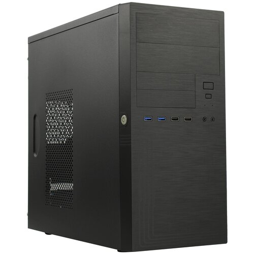 Корпус microATX Powerman ES555BK 450 Вт чёрный корпус microatx powerman es725bk pm 400atx u2axxx 400 вт чёрный