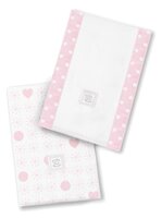 Swaddle Designs Набор полотенчиков для срыгивания (2 шт), 2 шт , расцветка: geo floral/синий/белый/с