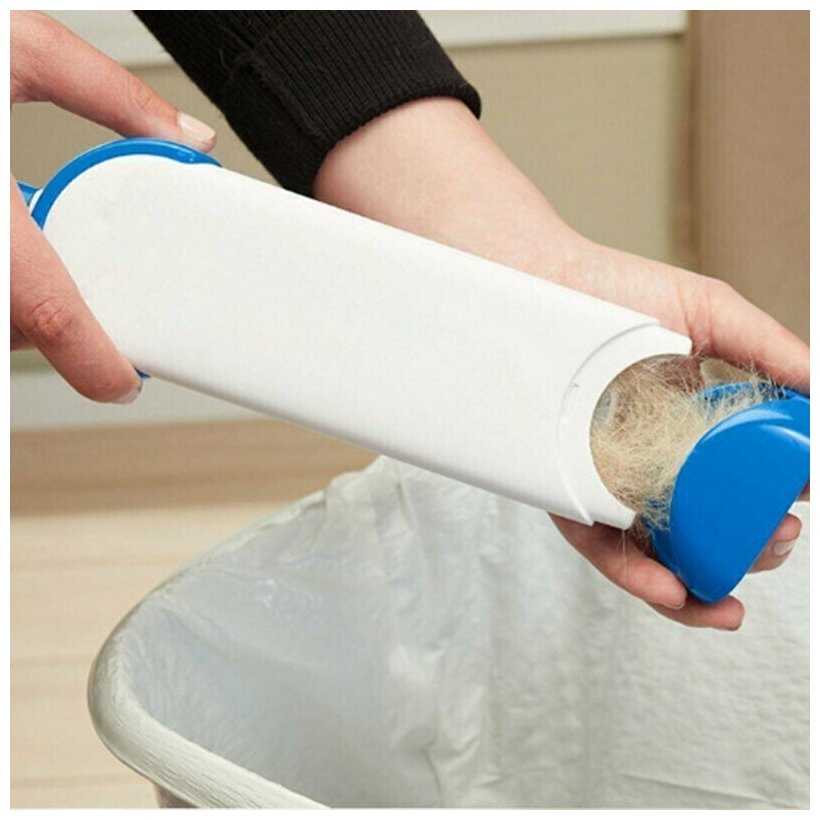 Щетка для удаления шерсти животных и волос с одежды и мебели Reusable Pet Fur Remover with Self-Cleaning Base - фотография № 15