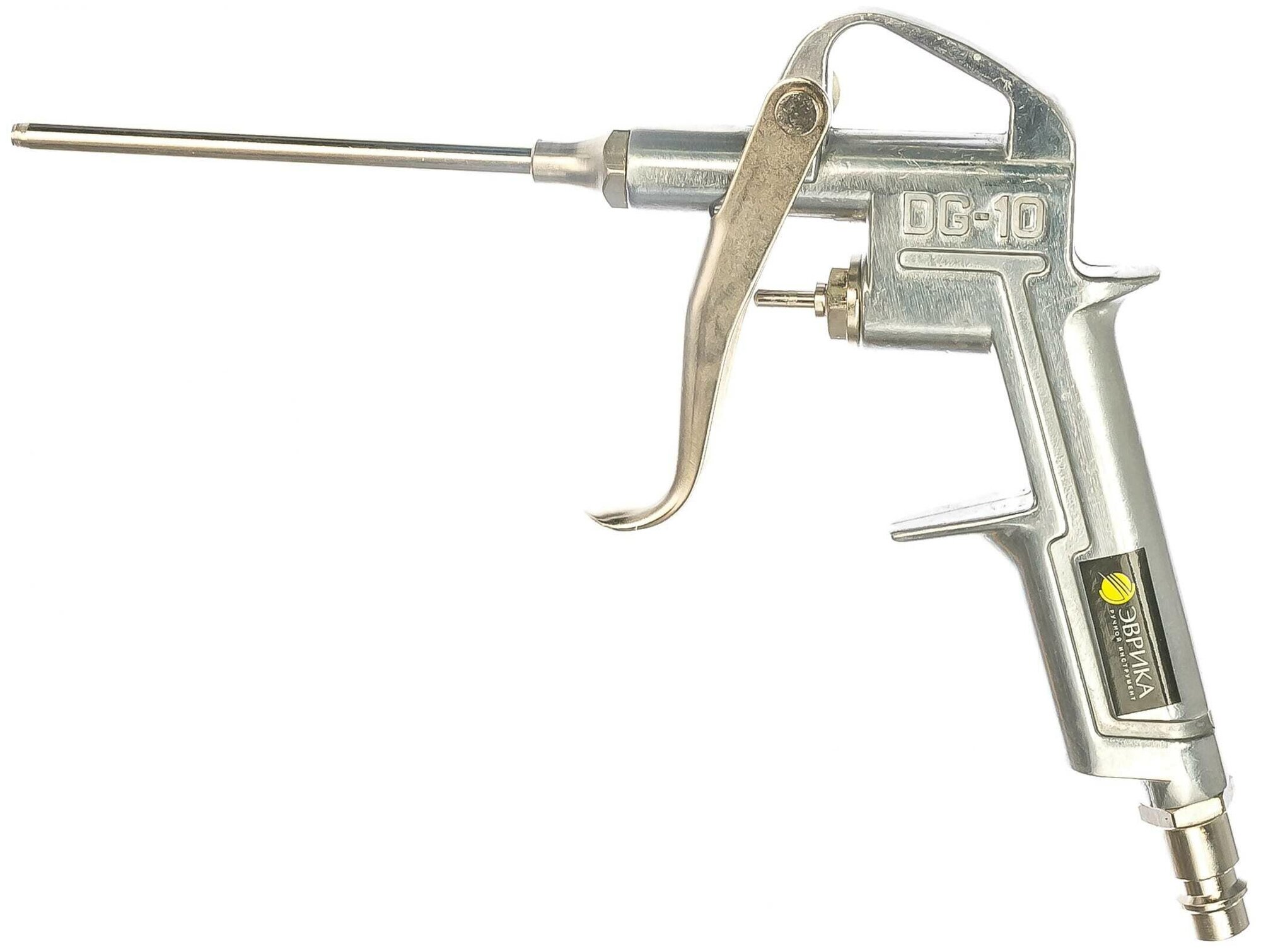 Пистолет продувочный ER-76204 пневматический (насадка 9,5см входное отверстие1/4 максимальное давление 6 АТМ расход воздуха 145 л/мин.) эврика
