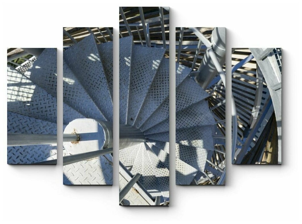 Модульная картина Металлическая винтовая лестница125x100