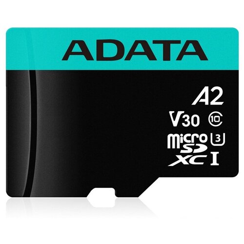 Карта памяти ADATA Premier Pro microSDXC 128 ГБ (AUSDX128GUI3V30SA2-RA1) карта памяти adata premier pro microsdxc 256gb sd adapter ausdx256gui3v30sa2 ra1 черный