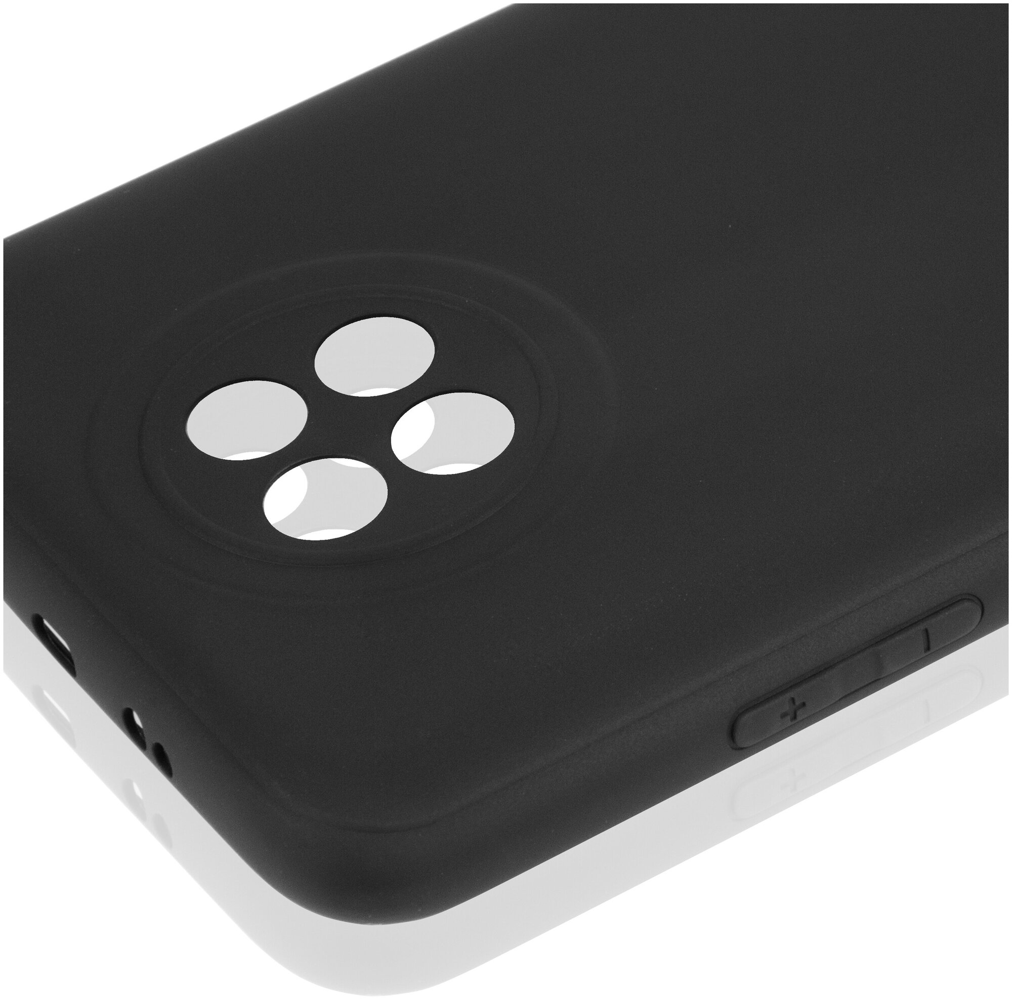 Чехол-накладка для Xiaomi Redmi Note 9T матовый (Сяоми Редми Ноут 9Т), тонкий из качественного силикона ROSCO, защита модуля камер, черный