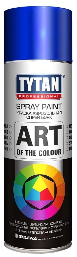 Аэрозольная краска Tytan Professional Art of the color, глянцевая, 400 мл, RAL 5002, ультрамарин