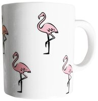 Сотвори Чудо Кружка Розовый фламинго белый