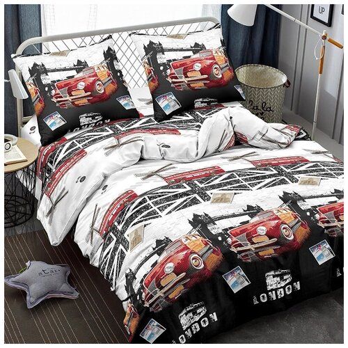 Постельное бельё Макосатин печатный Bridge размер 1,5 спальный артикул 39639