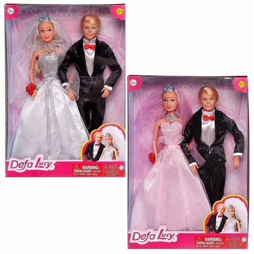 кукла невеста 29 см с меховой сумочкой в коробке Набор кукол Defa Lucy Жених и невеста 2 вида в коллекции