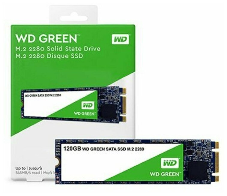 120 ГБ Внутренний SSD диск WD Original, SATA-III, WDS120G2G0B, Green