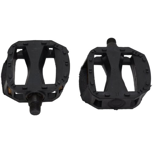 фото Педали пластиковые детские с шариковым подшипником, резьба 1/2 мелкая hf-192 цв.черный stels