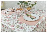 Скатерть Fresca Design English rose с оборкой(slpb04.2) 160х220 см розовый