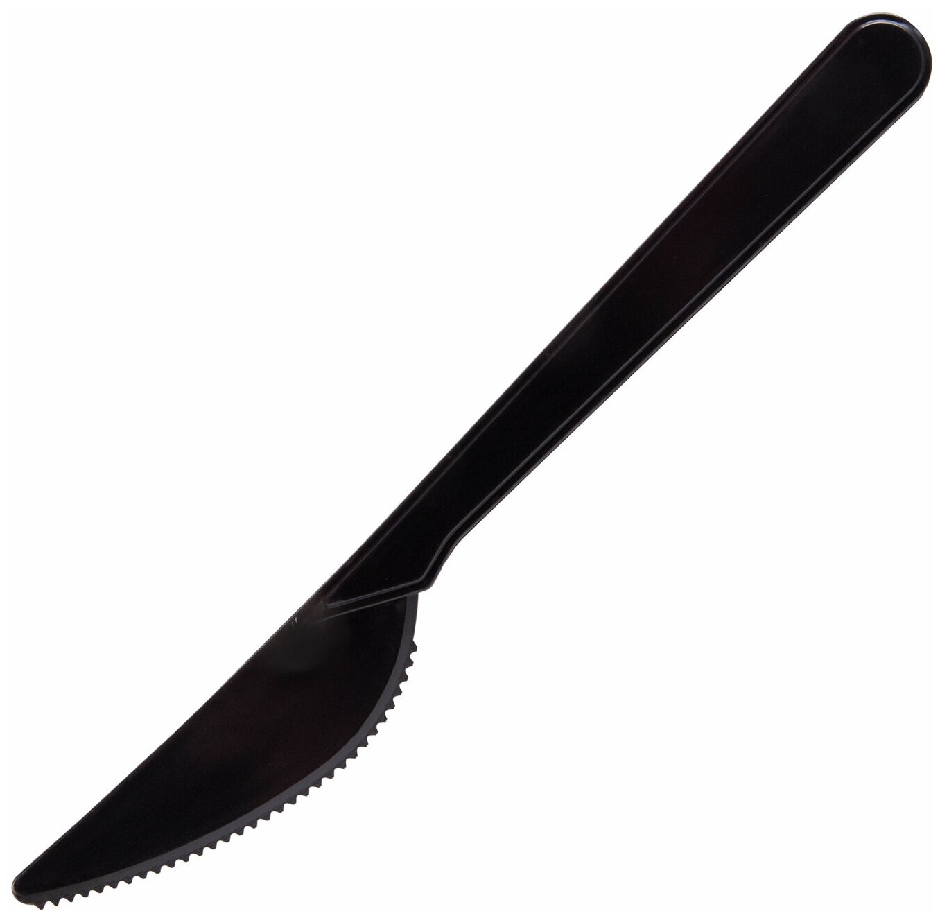 Нож одноразовый пластиковый 180 мм черный комплект 50 шт эталон белый аист 607841
