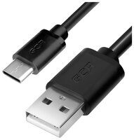 Кабель GreenConnect USB - USB Type-C (GCR-UC1AM-BB2S-1.0m) 1 м черный