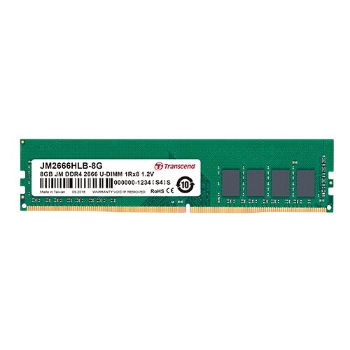 Оперативная память TRANSCEND DDR4 8Gb 2666MHz pc-21300 (JM2666HLB-8G)