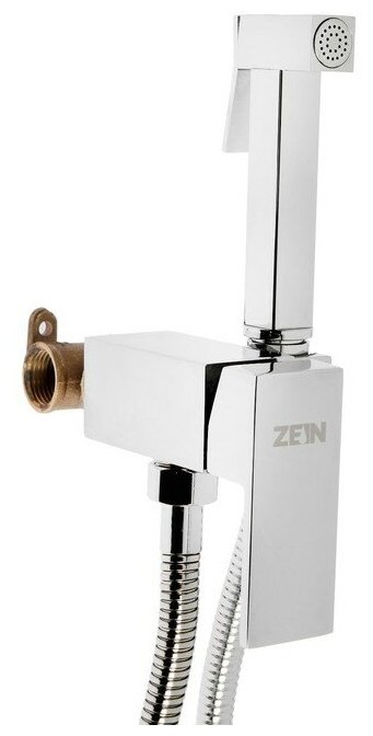 Смеситель с гигиеническим душем ZEIN, картридж керамика 35 мм, латунь, хром