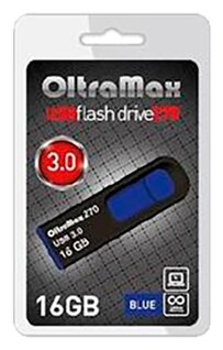 Флешка OltraMax 270 16GB Black/Blue