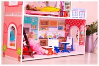 SunnyToy кукольный домик Бирюзовый подарок двухэтажный, голубой/розовый