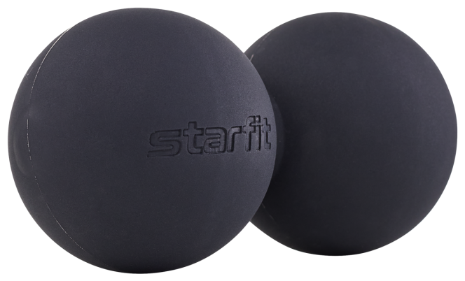 Мяч для МФР RB-106, 6 см, силикагель, двойной, черный, Starfit