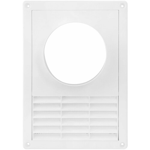 EQUATION Решётка вентиляционная с фланцем, D100 мм, 170х240 мм, цвет белый