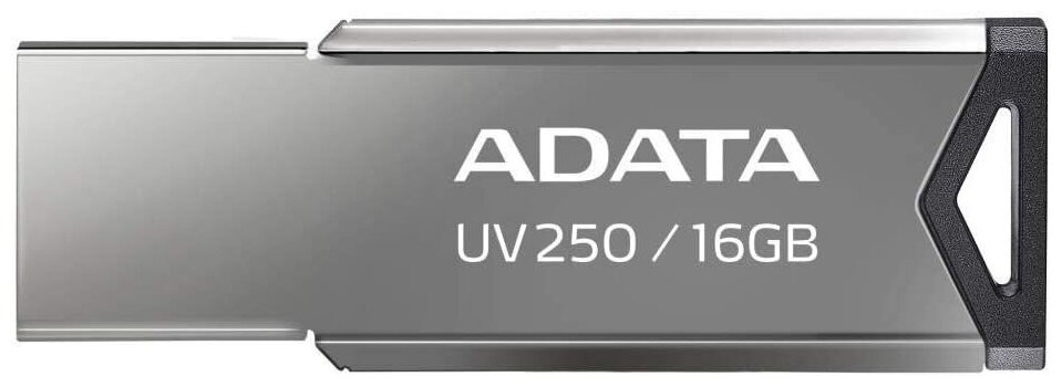 Флешка USB A-Data UV250 16ГБ, USB2.0, серебристый [auv250-16g-rbk]