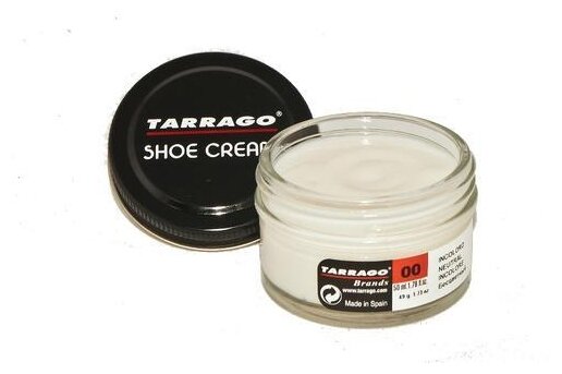 Крем-банка Tarrago SHOE Cream для гладкой кожи, бесцветный, 50мл.