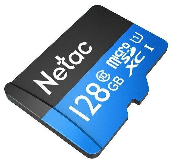 Карта памяти microSDXC Netac 128Gb P500 Standard 90Mb/s NT02P500STN-128G-R, 1шт.