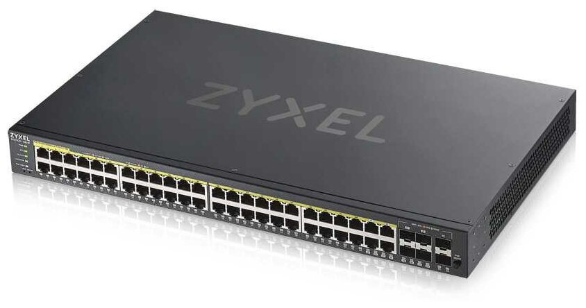 Коммутатор Zyxel GS192048HPV2-EU0101F (L2) 44x1Гбит/с 4xКомбо(1000BASE-T/SFP) 2SFP 48PoE+ 375W управляемый