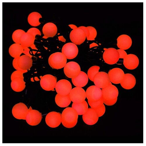 фото Гирлянда sh lights шарики цветные, 1000 см, oldbl070, 70 ламп, красные диоды/черный провод