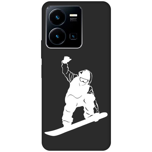 Матовый чехол Snowboarding W для Vivo Y35 / Виво У35 с 3D эффектом черный матовый чехол sarcasm w для vivo y35 виво у35 с 3d эффектом черный