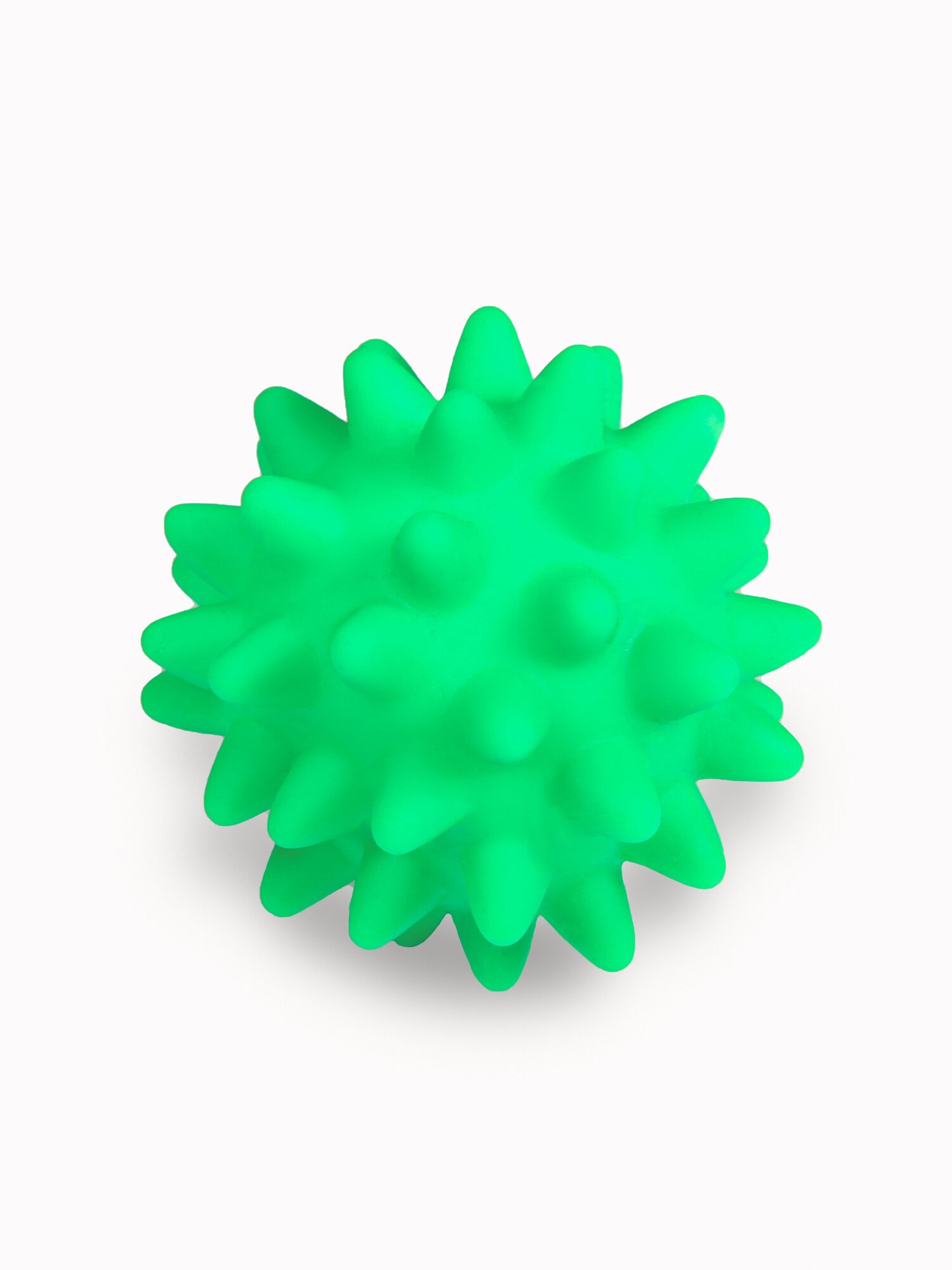 КНР / Зооигрушка / Мяч с шипами 6,5см зеленый с пищалкой