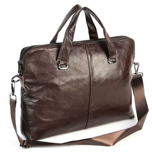 Мужская кожаная сумка-портфель 9067 Браун (127334)