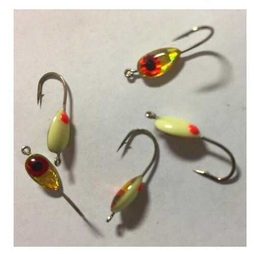 Мормышка корюшиная Glow EM003, размер 6,5, крючок 10, 5шт. (30)