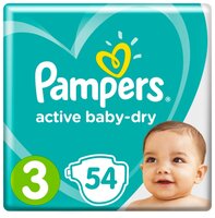 Pampers подгузники Active Baby-Dry 3 (6-10 кг) 54 шт.