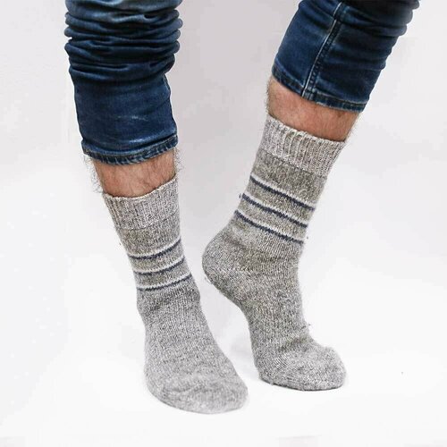 фото Носки русская шерсть боцман, размер 44-46, серый