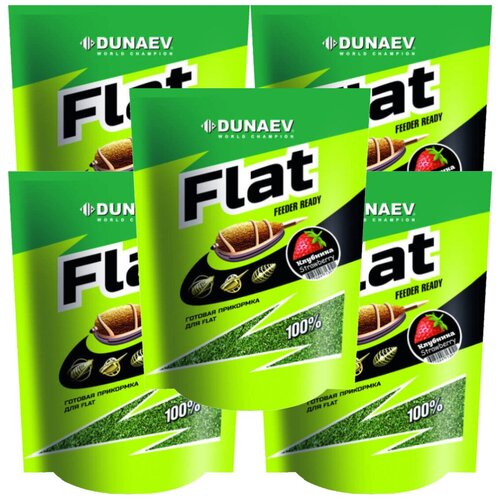 фото Прикормка dunaev flat feeder ready клубника (5 упаковок/ 5 кг)