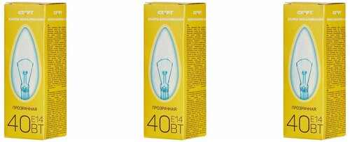 Старт/ Электрическая лампа свеча 40W E14, 3 шт