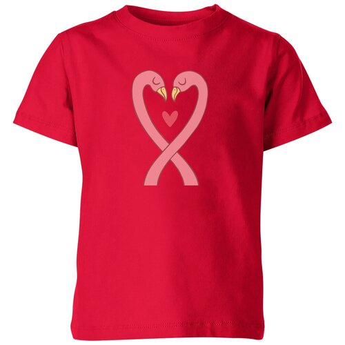 Футболка Us Basic, размер 4, красный мужская футболка влюблённые фламинго сердце любовь m серый меланж