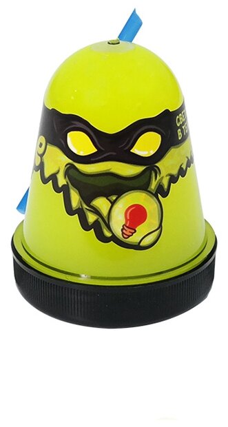 Лизун SLIME Ninja светится в темноте, желтый, 130 г (S130-19)