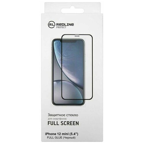 Защитное стекло Red Line для Apple iPhone 12 mini с черной рамкой защитное стекло luxcase для apple iphone 12 mini 0 2mm transparent 82653
