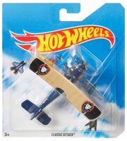 Самолет Mattel Hot Wheels Classic Attack (BBL47/FRJ50) синий/бежевый/черный