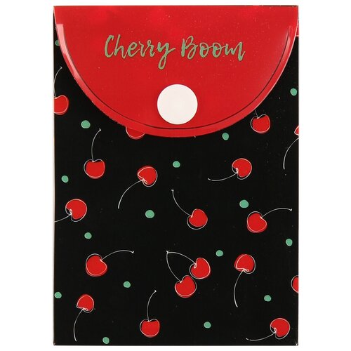 Папка-конверт на кнопке А7 (75*105 мм), 0,15 мм Cherry Boom кокос 212197 - 1 шт.