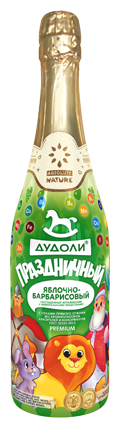 Детское шампанское Absolute Nature "Дудоли" яблочно-барбарисовое 0.75 л. на день рождения - фотография № 1