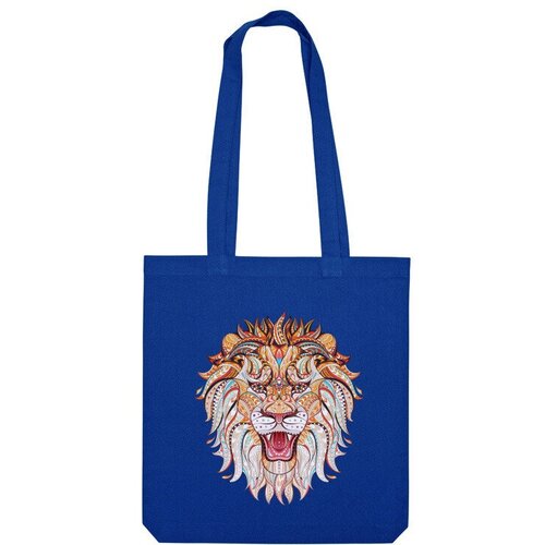 Сумка шоппер Us Basic, синий мужская футболка лев с этническим орнаментом l красный