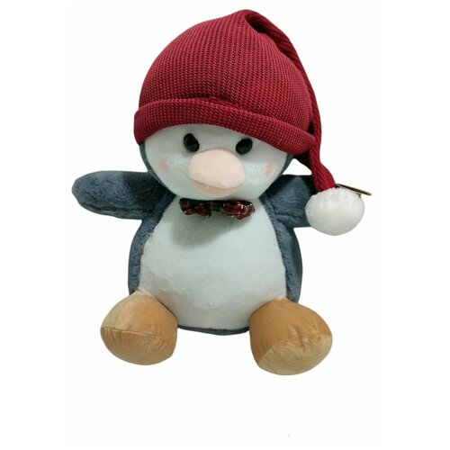 Мягкая игрушка Пингвин в шапке. 40 см. Пингвин в шапке плюшевая игрушка. мягкая игрушка пингвин в шапке