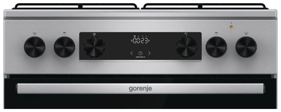 Плита комбинированная Gorenje GKS6C70XJ, нержавеющая сталь - фотография № 2