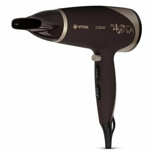 ФЕН для волос 2200ВТ 6 РЕЖ 3 РЕЖ нагр ХОЛ возд диффузор шокол VITEK 218700₽
